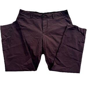 Bonobos Pants Men 33x28 Athletic Fit 3XDRY Tech Chino Maroon Stretch Performance